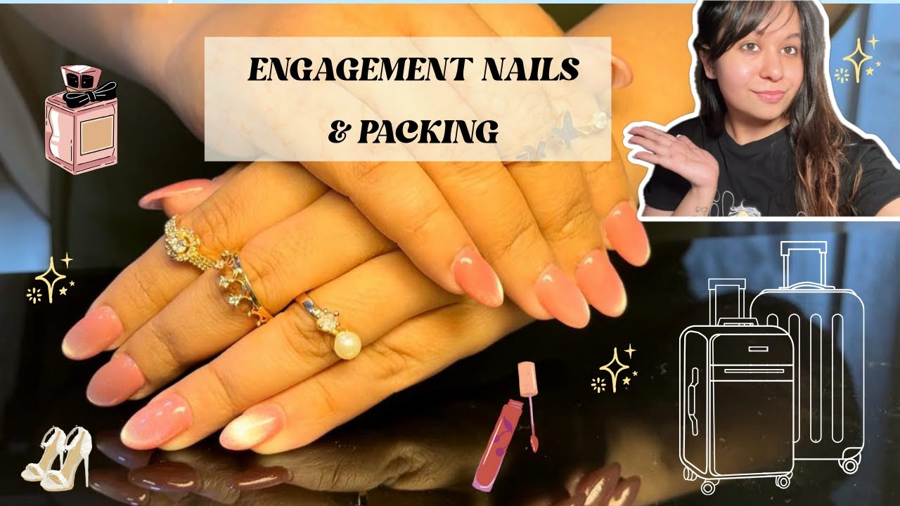 Getting My Engagement Nails Done💅 + What’s in My Luggage🎒✨
