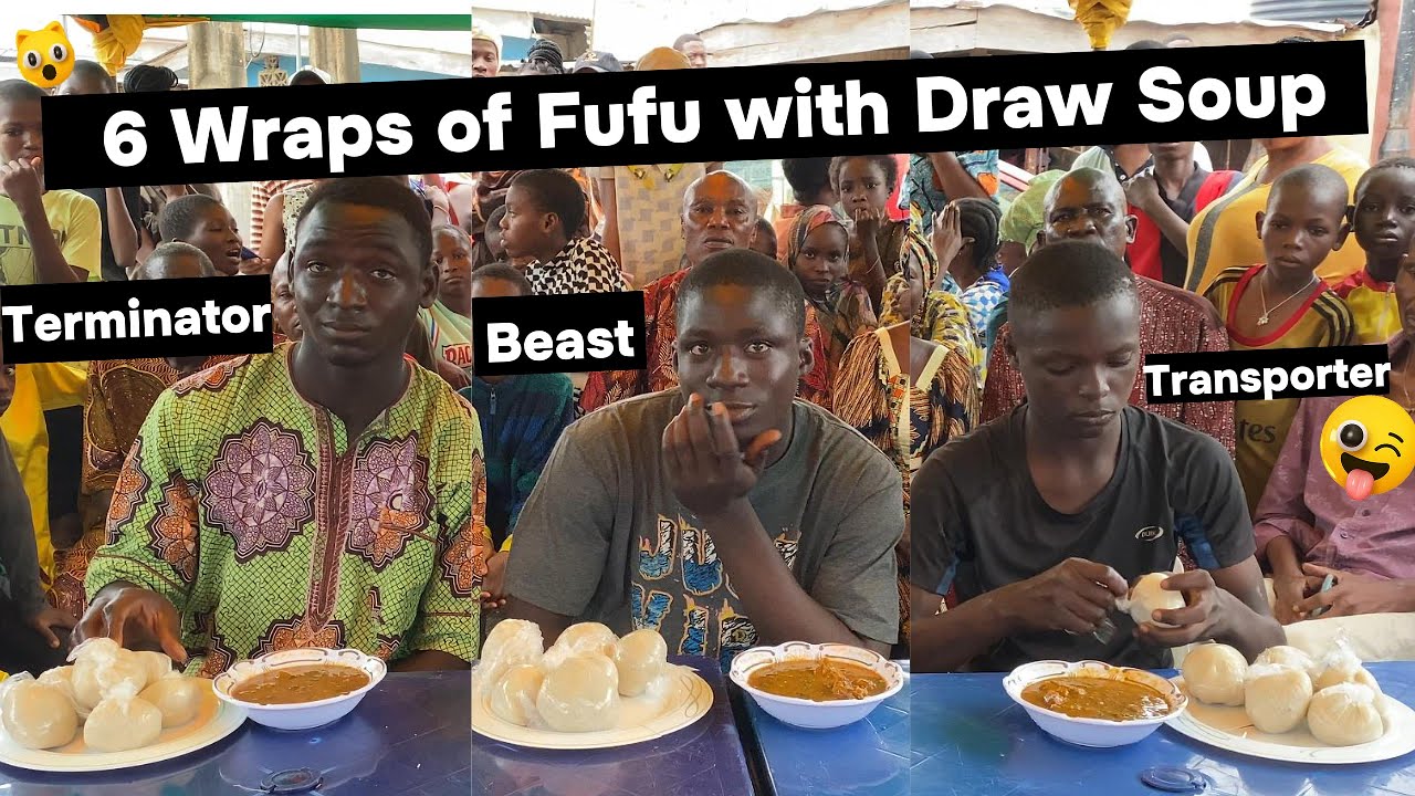 Nigerian Draw Soup and Fufu Competition | Terminator vs. Beast vs. Transporter