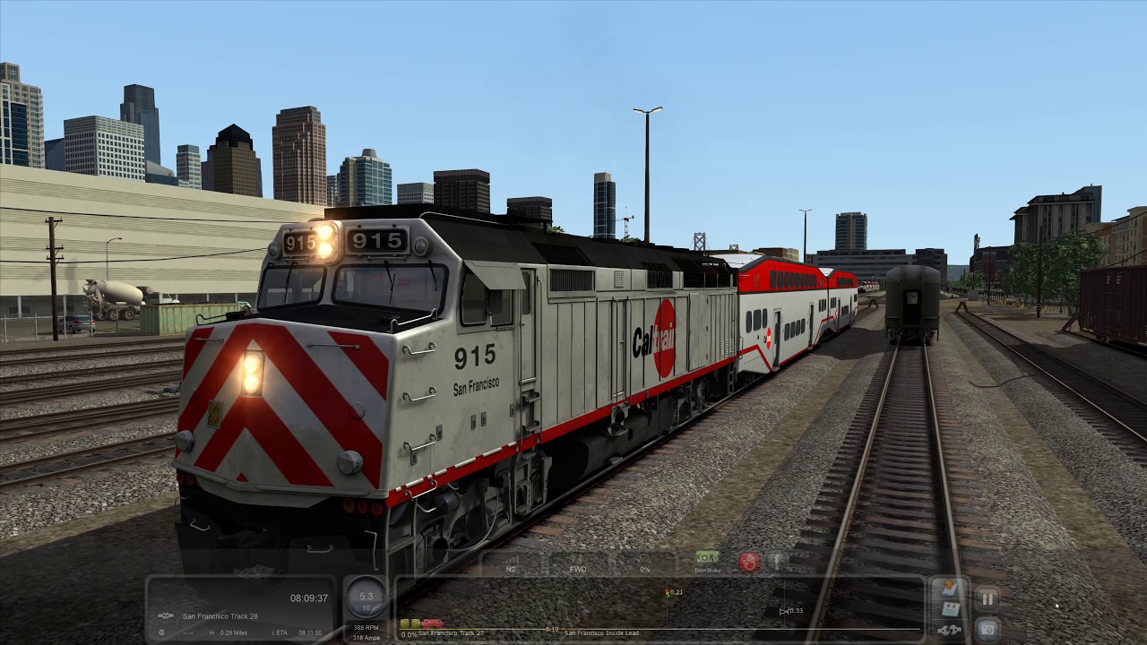 Train Simulator 2020 - [EMD F40PH-2CAT] - Caltrain 915 to CEMOF - Part 1 - 4K UHD