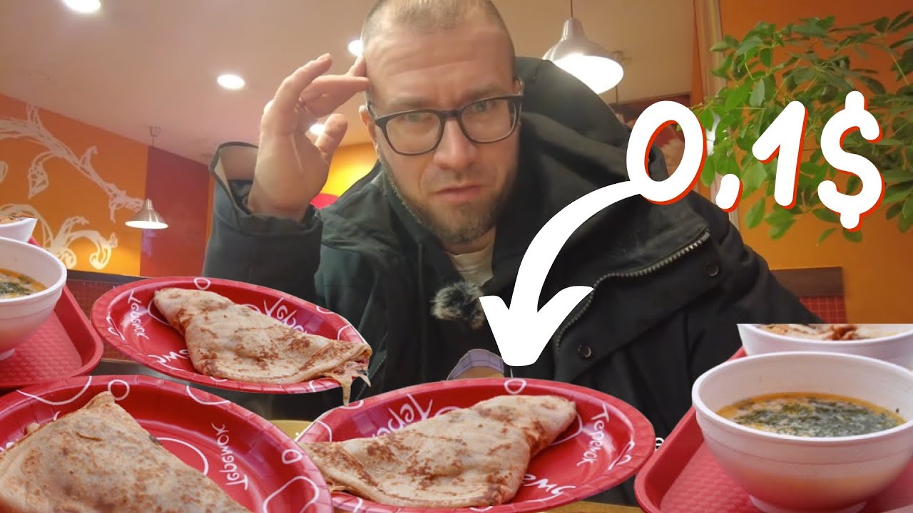 Big Meal For 1 Ruble (1 cent) in Russia!