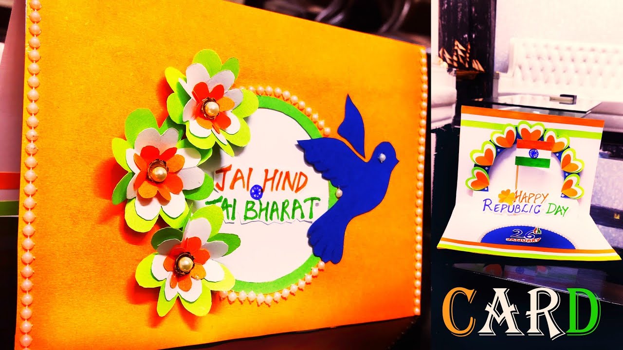Independence Day Card Making l Republic Day Card Making l DIY tri color pop up card 
