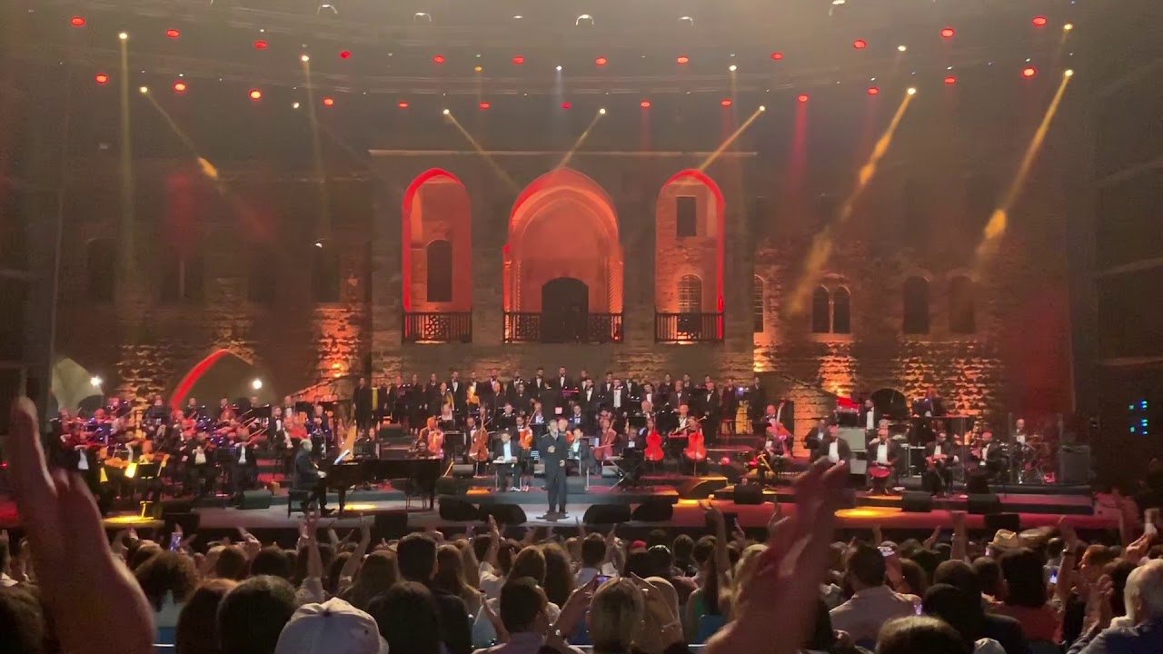 عيد العشاق - كاظم الساهر بيت الدين 2019 | مع الفرقة السمفونية الاوكرانية وميشيل فاضل