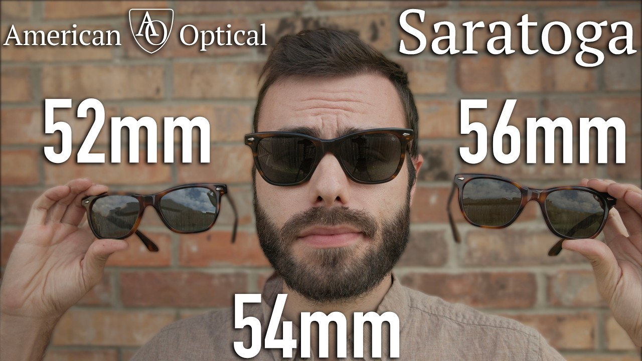 American Optical Saratoga 52mm vs 54mm vs 56mm Size Comparison