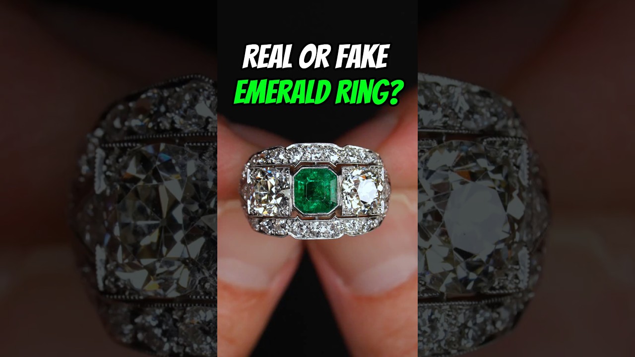 🚨 Real or Fake Emerald Ring?🤔 #jewelry #shorts