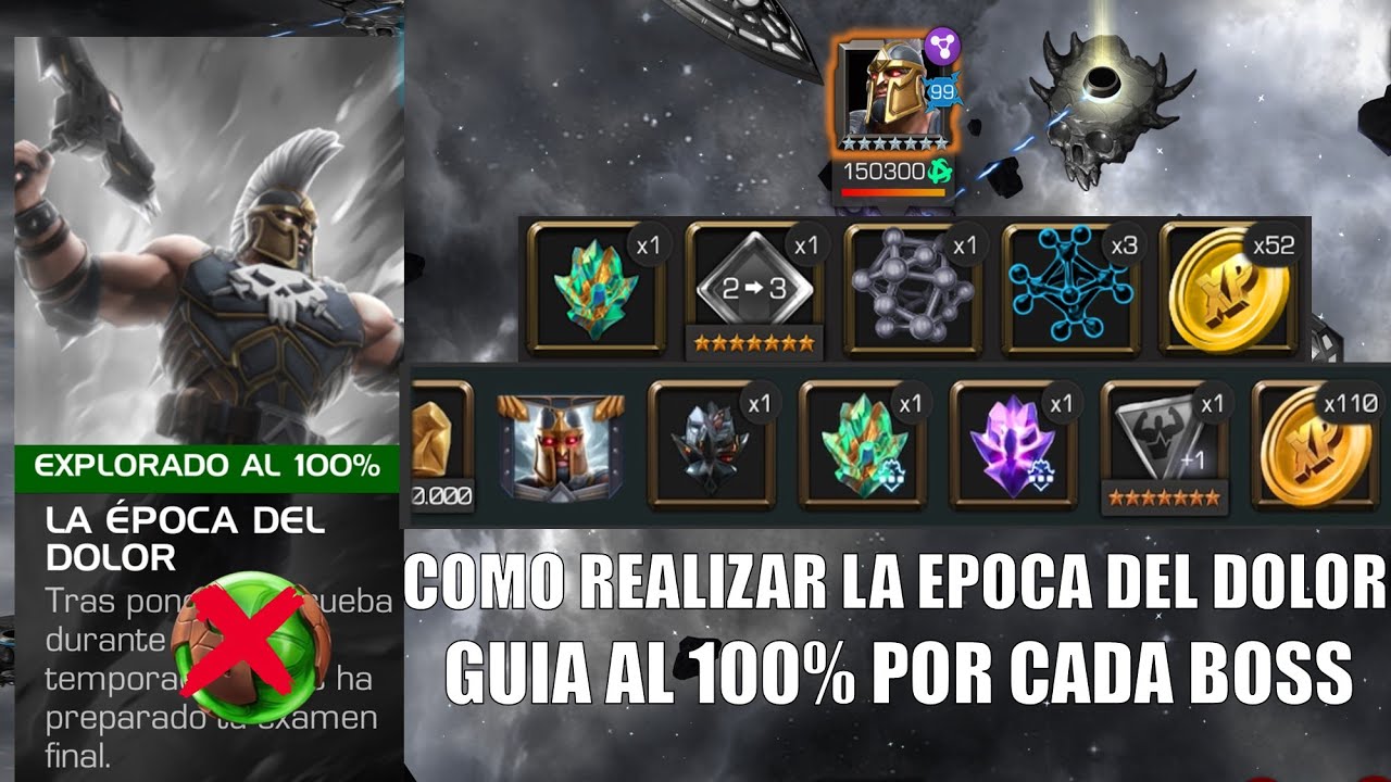 GUIA DETALLADA POR CADA JEFE PARA REALIZAR LA EPOCA DEL DOLOR AL 100% - (THE EPOCH OF PAIN ) - MCOC