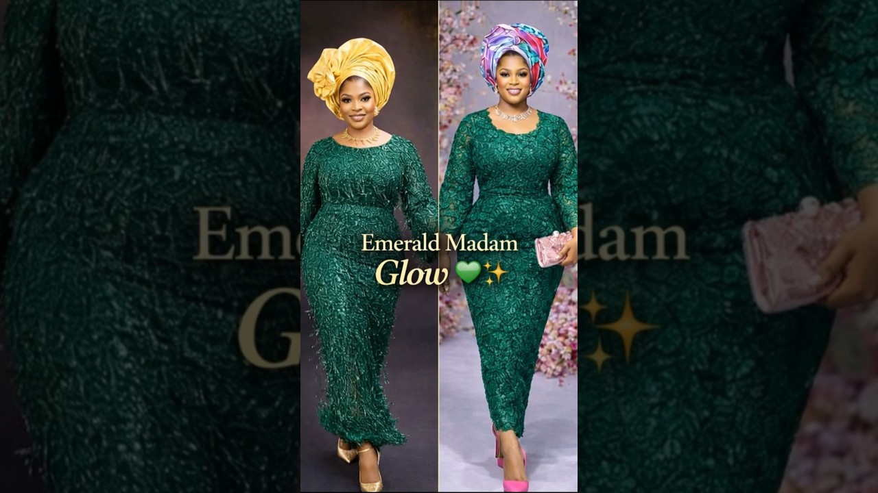 Emerald Madam Glow 💚✨ | Luxury Green Owambe Guest Style