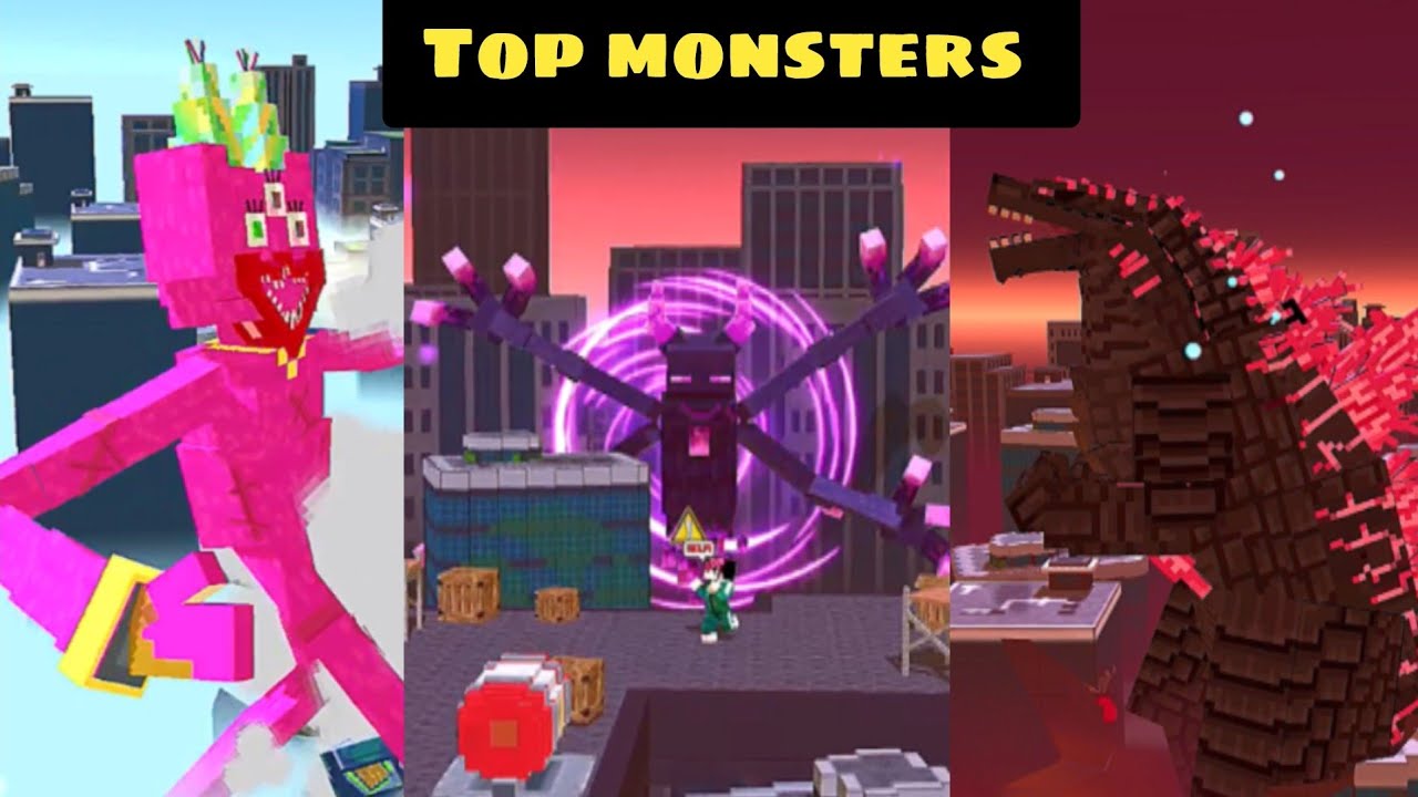 heli monster - giant hunter Minecraft Version | Top 5 Bosses | Part 1 | heli monster Game