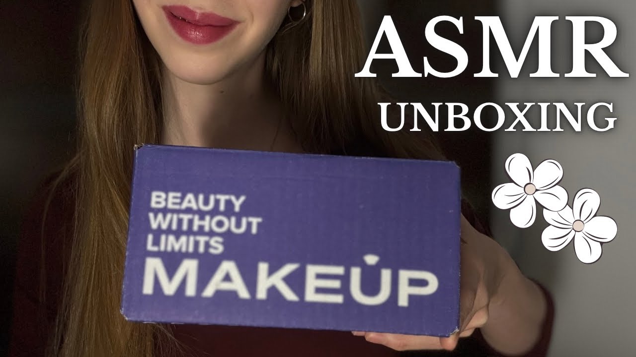 ASMR po polsku Unboxing paczki z kosmetykami 💄 bliski szept, show & tell 