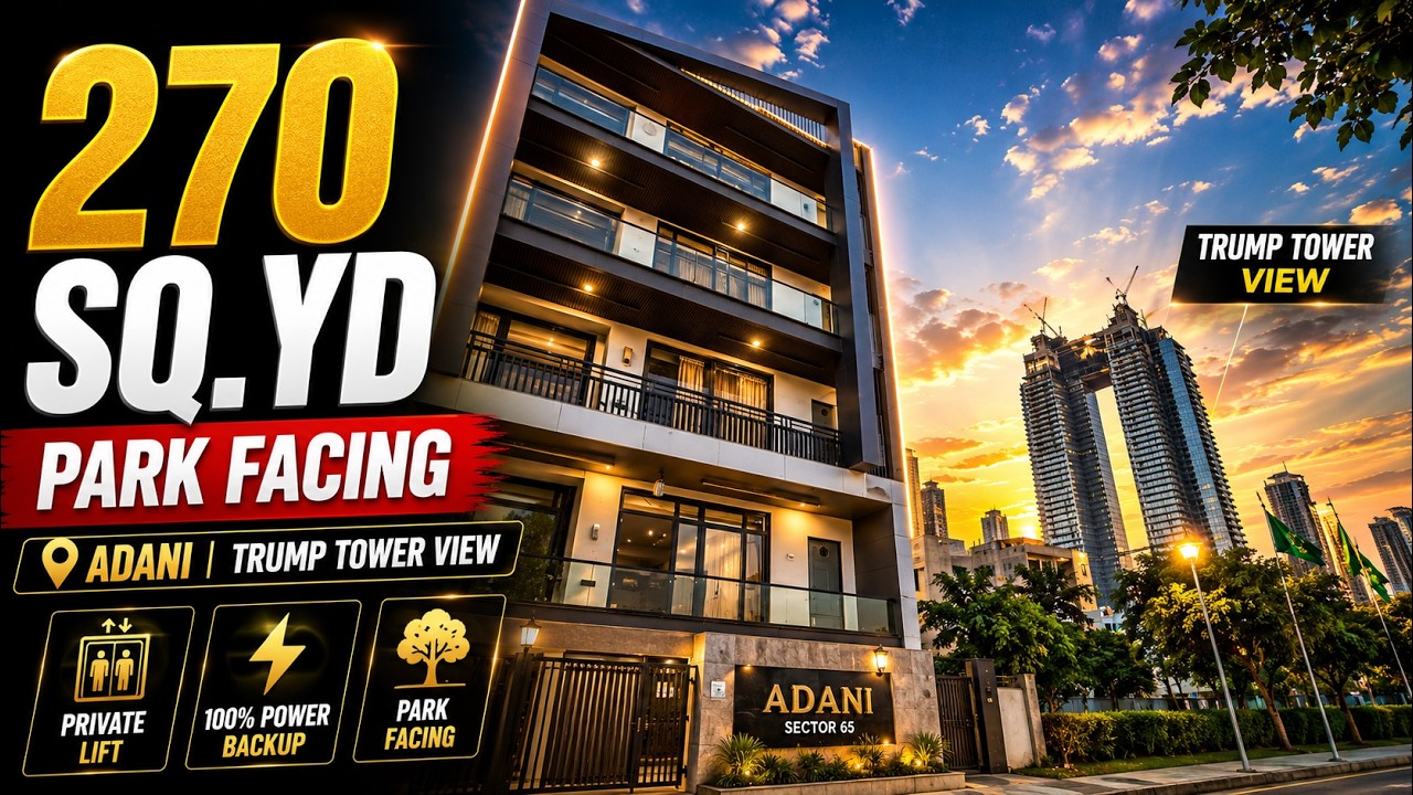 270 Sq Yards Park Facing 4BHK Builder Floor | Adani Township Sector 65 Gurgaon