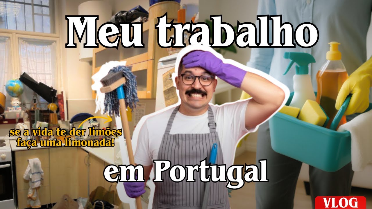 Trabalhar com Faxina em Portugal! desafios, sonhos e metas😅🚿 vlog Vinnicius Castro