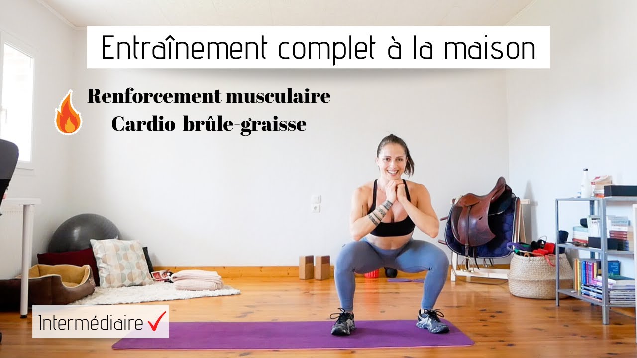 Séance corps complet à la maison ** TONIFICATION + HIIT brûle-graisse 🔥** Sans matériel