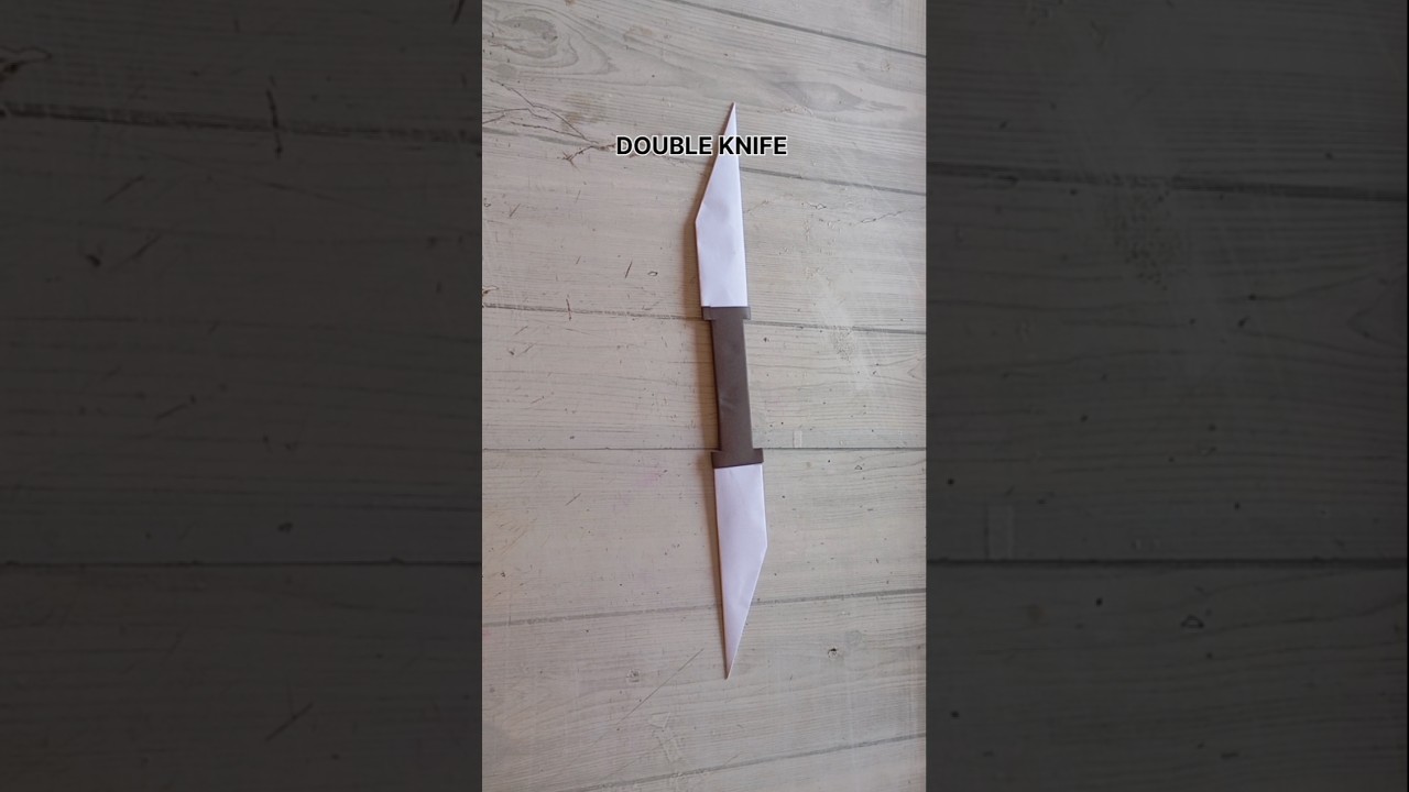 DOUBLE SIDE KNIFE PAPERCRAFT CRAFT ORIGAMI TUTORIAL| HOW TO MAKE DANGEROUS PAPER KNIFE WEAPON| ART