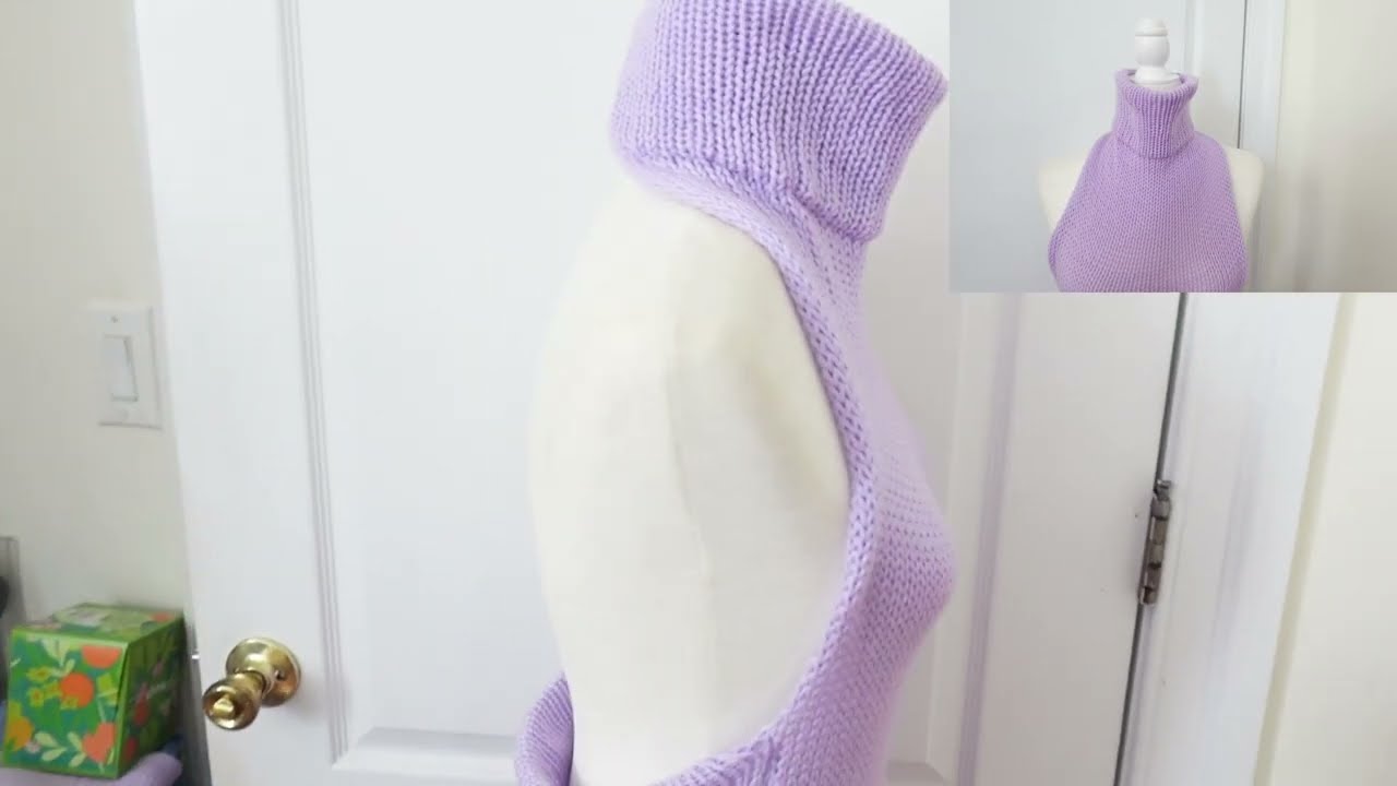 DIY Turtleneck Maxi Dress Tutorial | Easy Sentro Knitting Machine Project | Simply Lylli