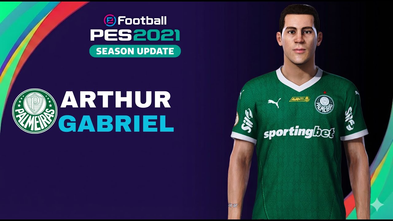 Como criar o lateral do Palmeiras sub-20, Arthur Gabriel, no PES 21