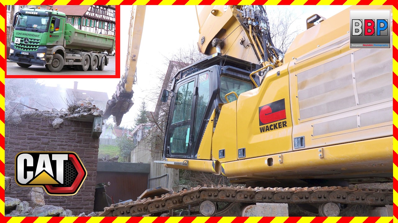 CAT 352 UHD m. Sortiergreifer und Schere, Weinstadt, 2026.  Teil 3  #caterpillardemolition