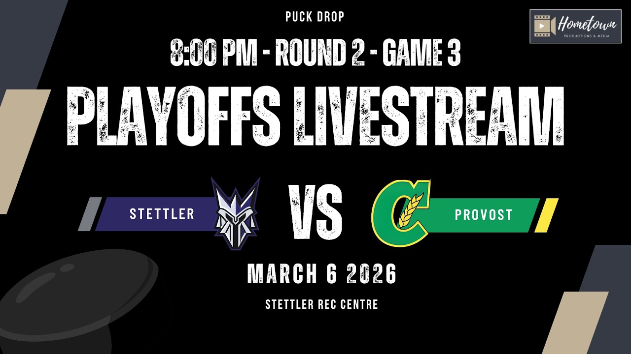 LIVE - SEMI FINAL - GAME 3 - Stettler Imperials VS Provost Combines - March 6, 2026