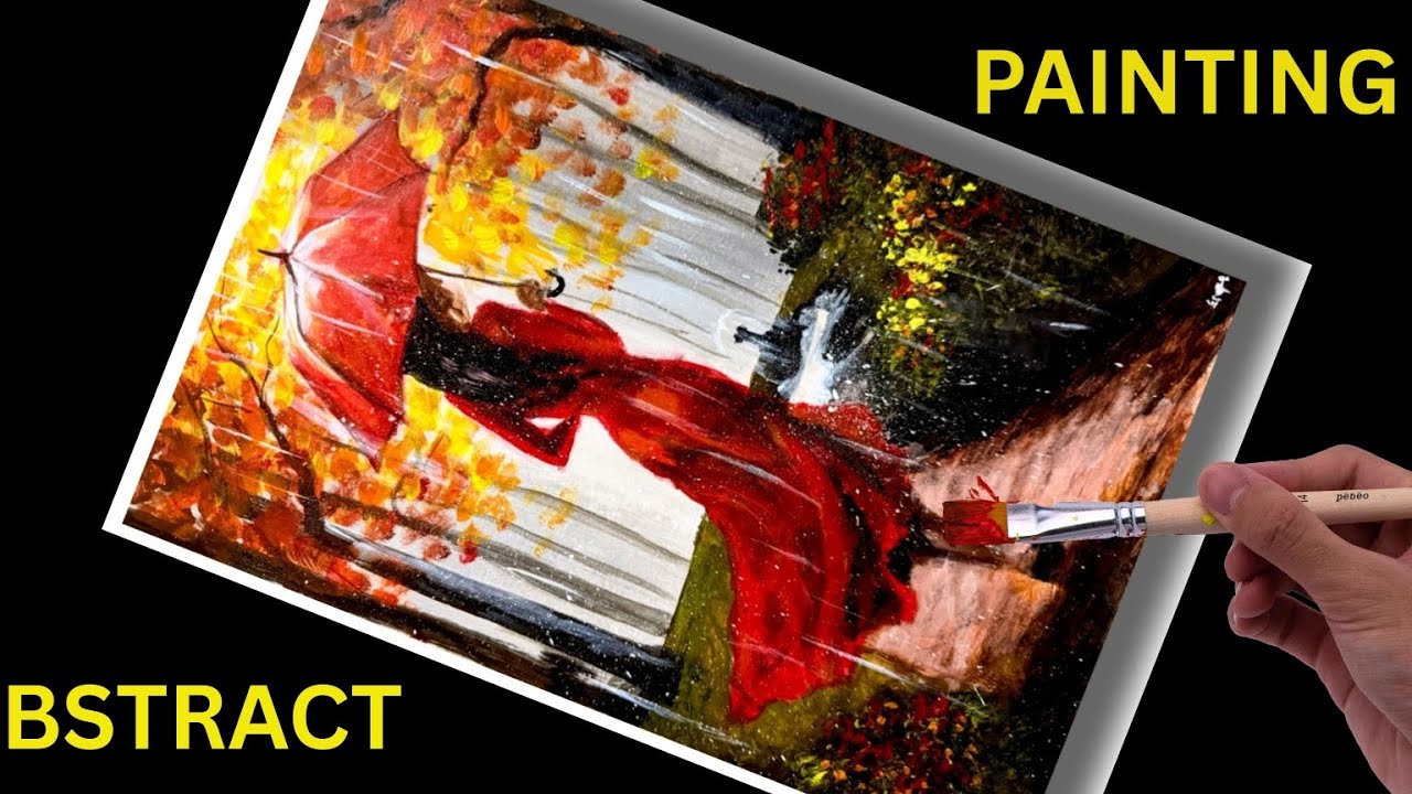 Girl acrylic painting for beginners | abstract painting🎨 | easy painting