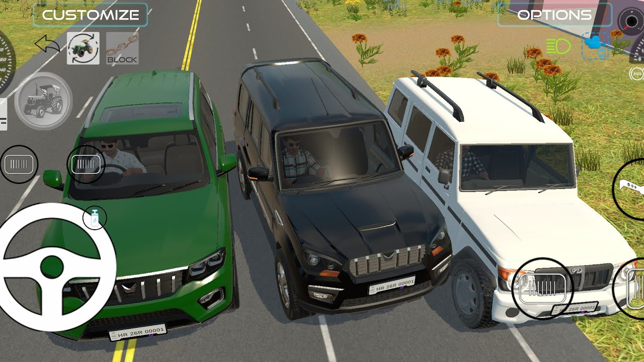 Simulator game Indian JCB Scorpio fortuner Thar gadi naya update aaya hai gaming video