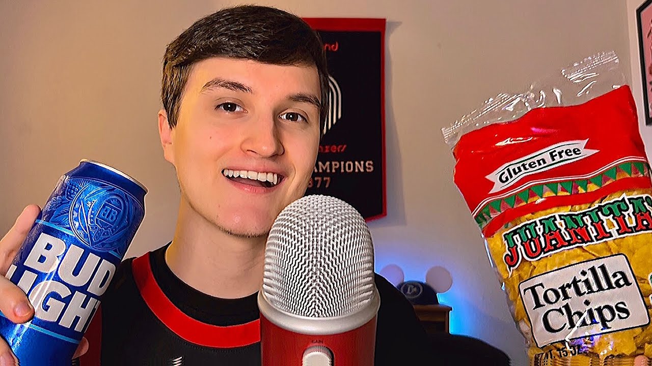 ASMR Chips and Salsa & Drinking with Me (Mukbang) 🌮