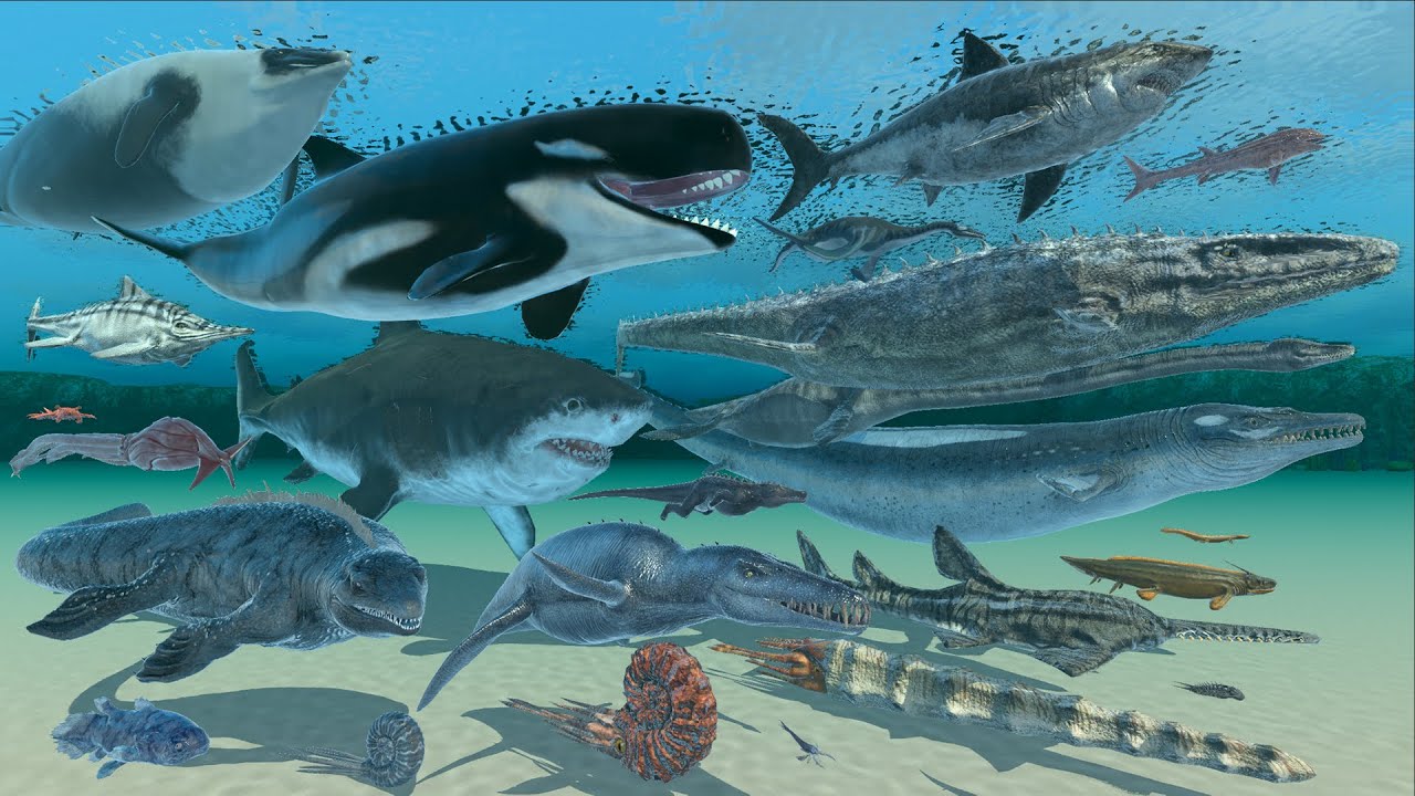 Extinct Marine Animal Speed Comparison - 3D Animation Comparison