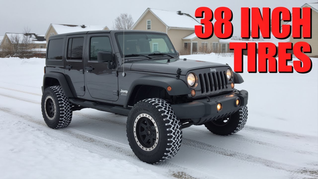 2013 Lifted Jeep Wrangler in the Snow &ndash; 38
