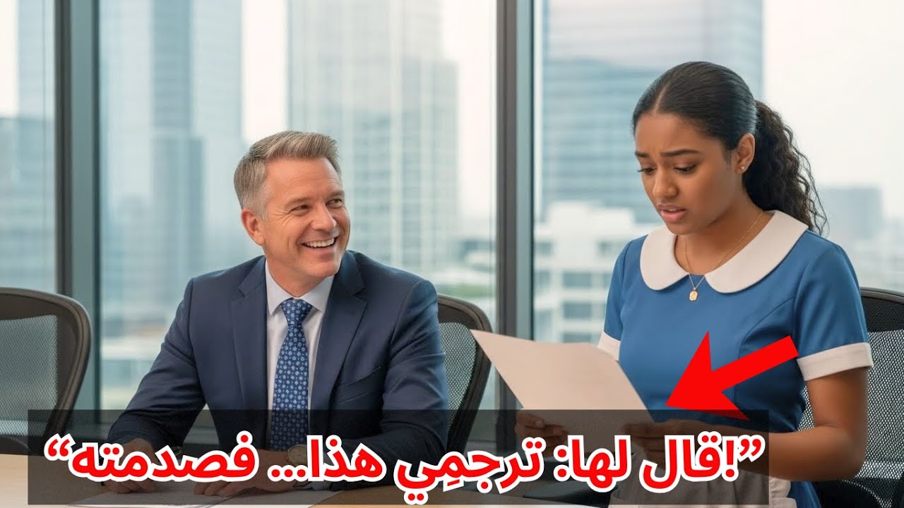 “قال لها: ترجمِي هذا وخذي راتبي… ففعلت! فانهارت كبرياؤه أمام الجميع!”