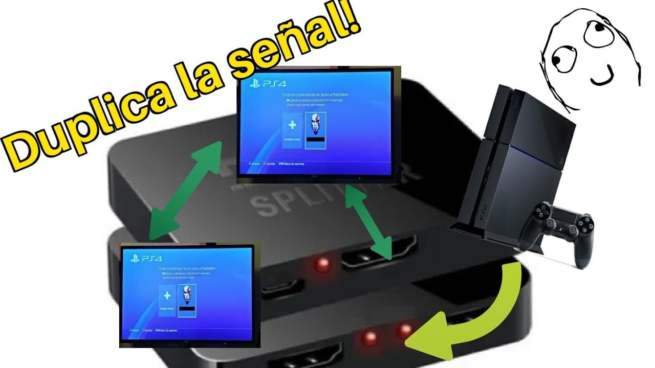 Splitter HDMI para consolas manda señal de vídeo en dos pantallas o monitor sin hdcp PS3 PS4 Xbox