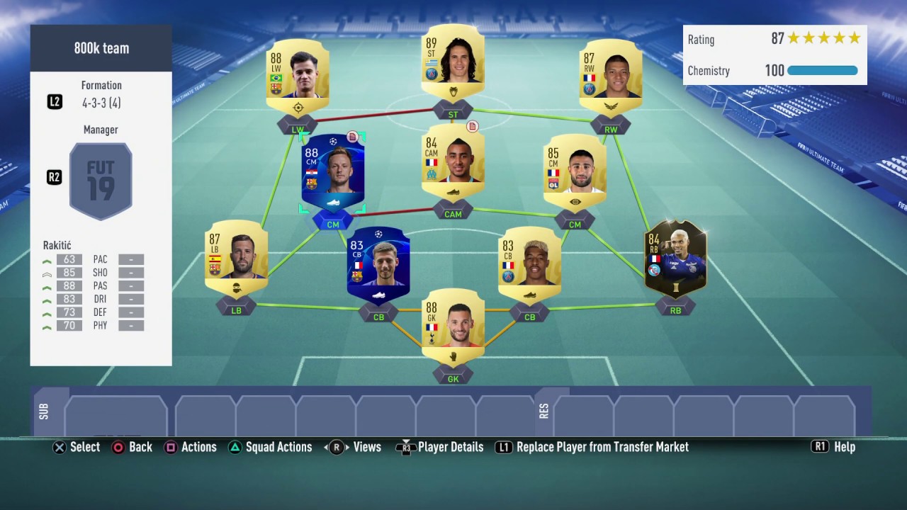 BEST  800K TEAM FIFA 19 HYBRID (MBAPPE)