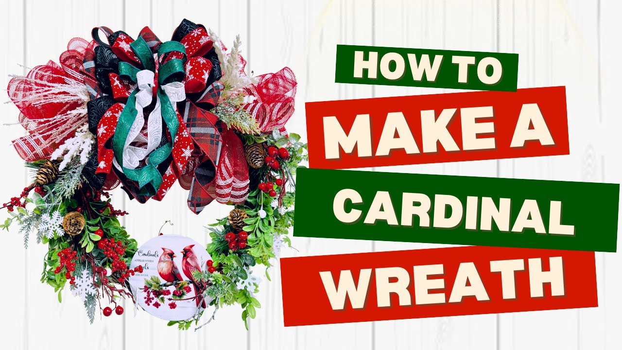 Learn how to make a Cardinal Grapevine Wreath (LIVE TUTORIAL)