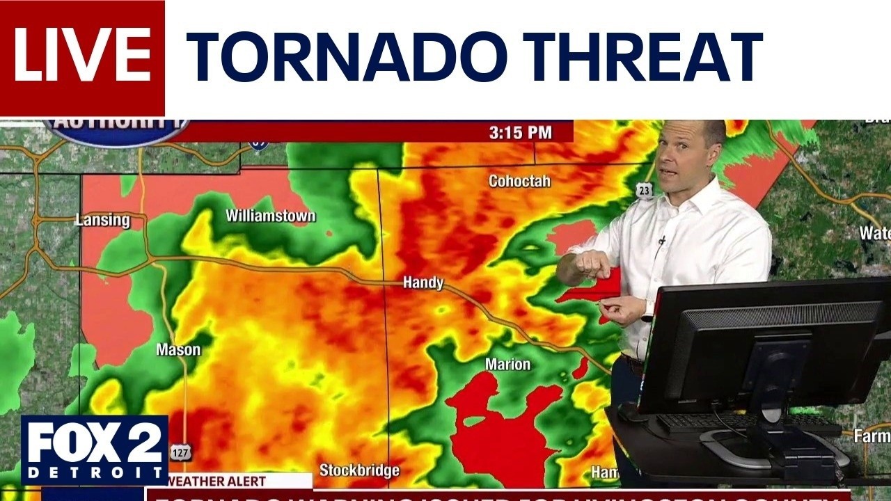 Metro Detroit under Tornado Warning | LIVE Severe weather coverage