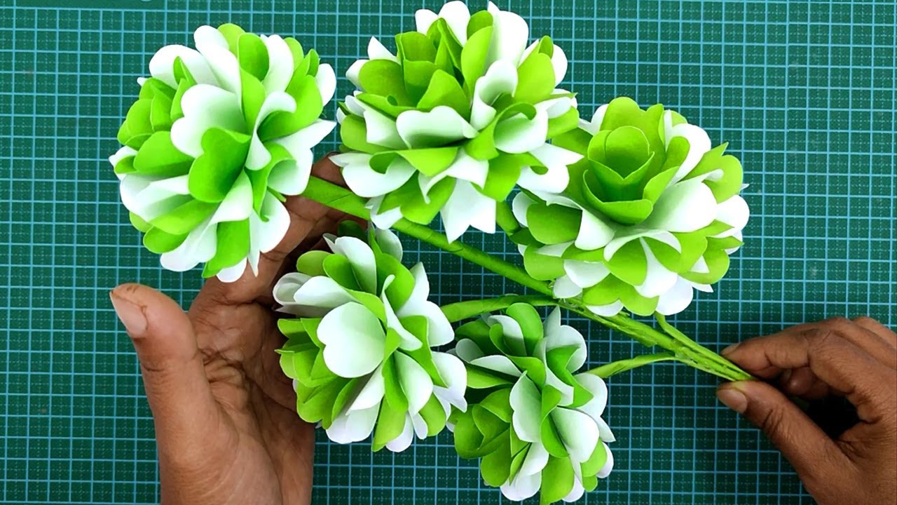 I Made BEAUTIFUL Paper Flowers For Home Decor In Just 10 Minutes