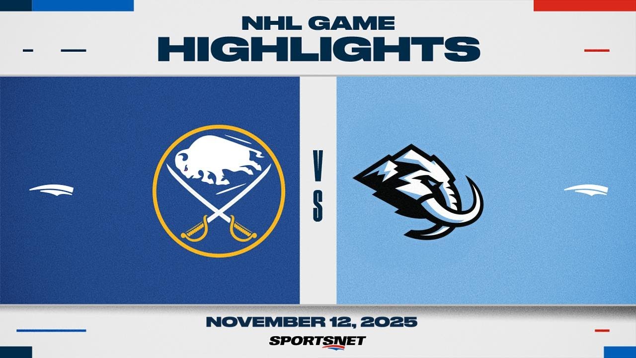 NHL Highlights | Sabres vs. Mammoth - November 12, 2025