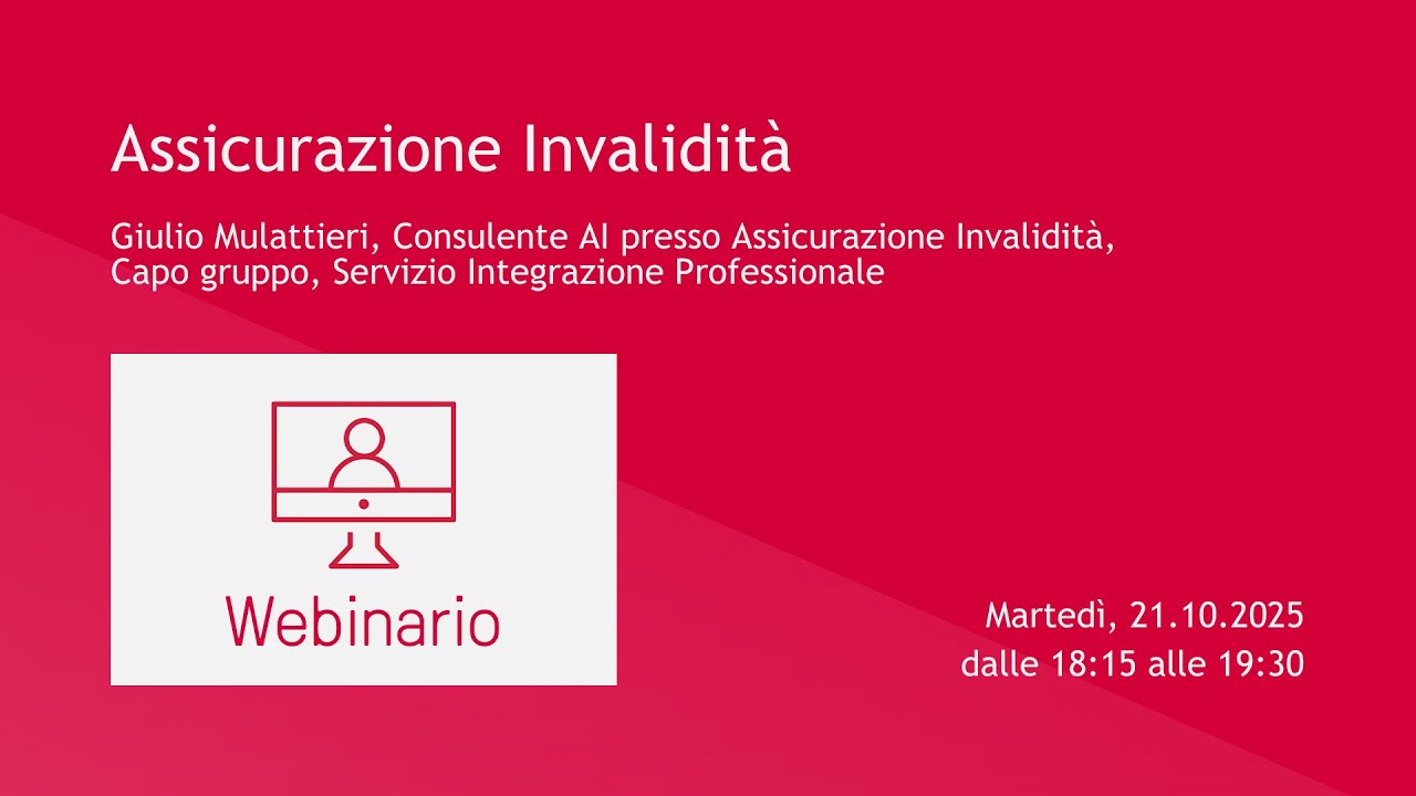 Webinario: Assicurazione Invalidità. Tutto quello che devi sapere - dalla prevenzione al sostegno