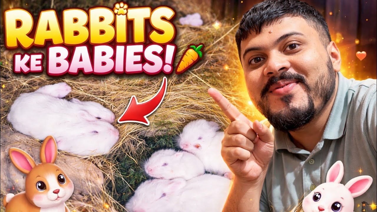 🐰 Rabbits Ke Bachy Nikal Aye 😍 | New Born Bunny Babies | Full Vlog Wednesday Special
