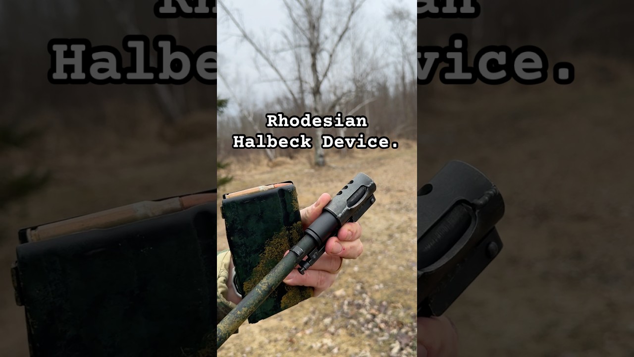 Родезийское дульное устройство Хальбека для винтовки FN FAL в действии. #история #стрельба #военн...
