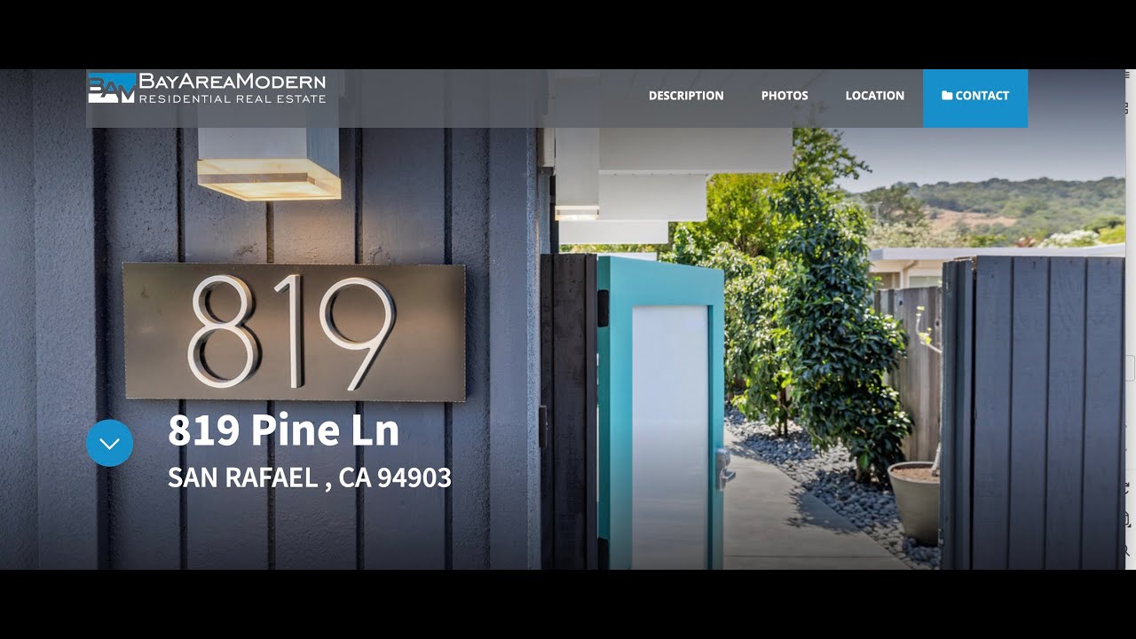 San Rafael home for sale - 1955 Eichler in Terra Linda North neighborhood - front door paint ideas