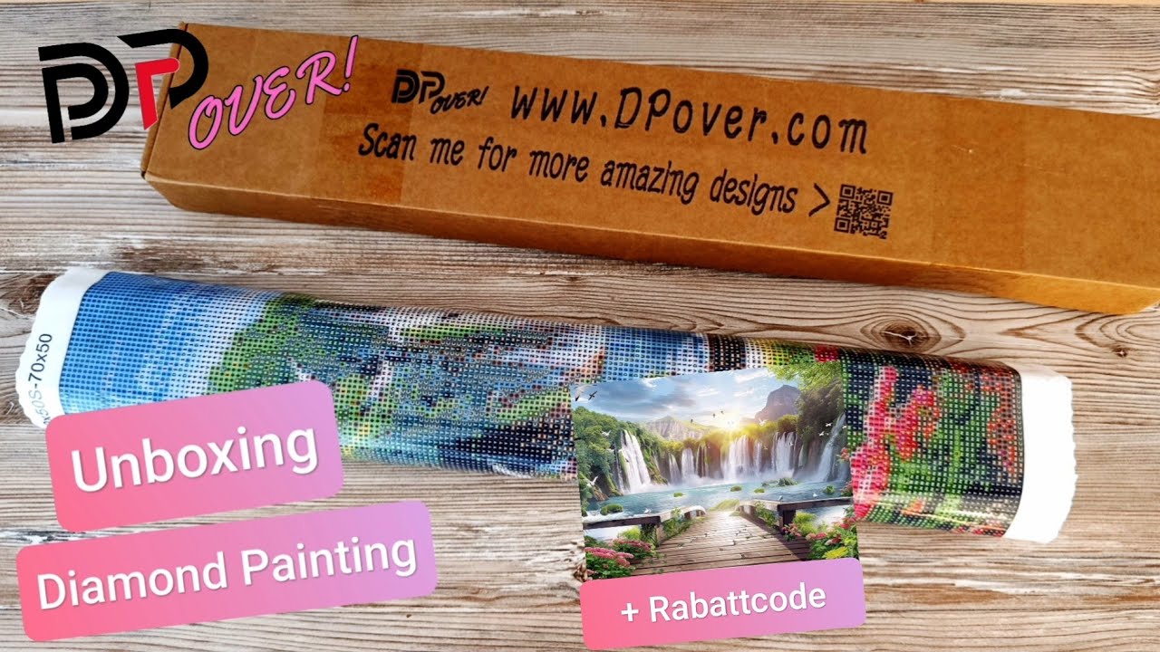 💎 Diamond Painting Unboxing Mein erstes Bild von DPover + Rabattcode🛍️