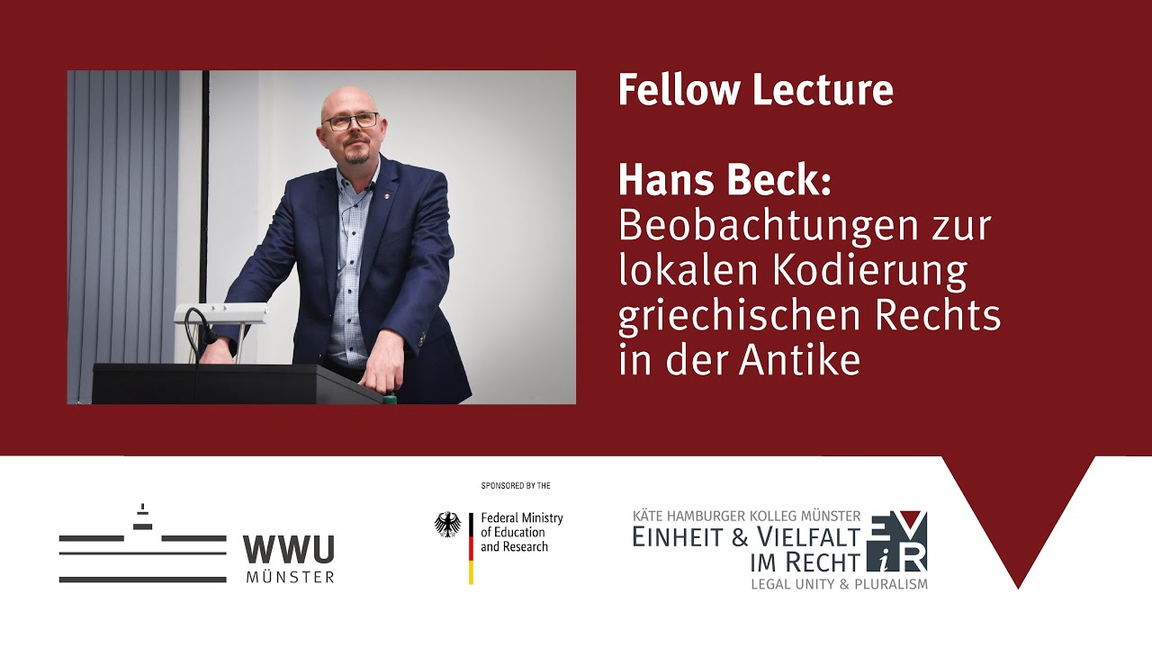 Hans Beck: Beobachtungen zur lokalen Kodierung griechischen Rechts in der Antike