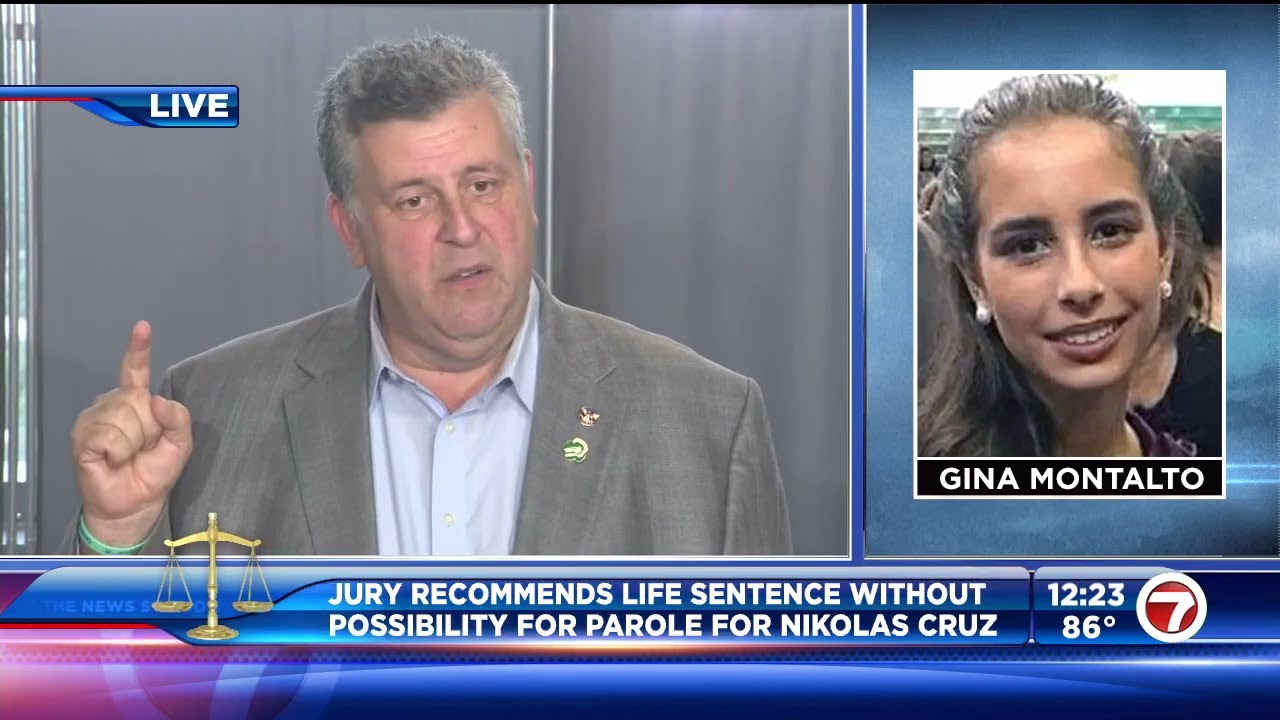 Gina Montalto's father, Tony Montalto, reacts to the jury's verdict