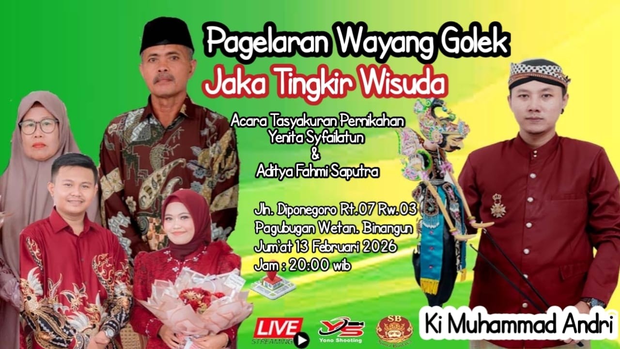 #🟢🔴 WAYANG GOLEK DALANG KI MUHAMMAD ANDRI  - JUM`AT 13 FEBRUARI 2026