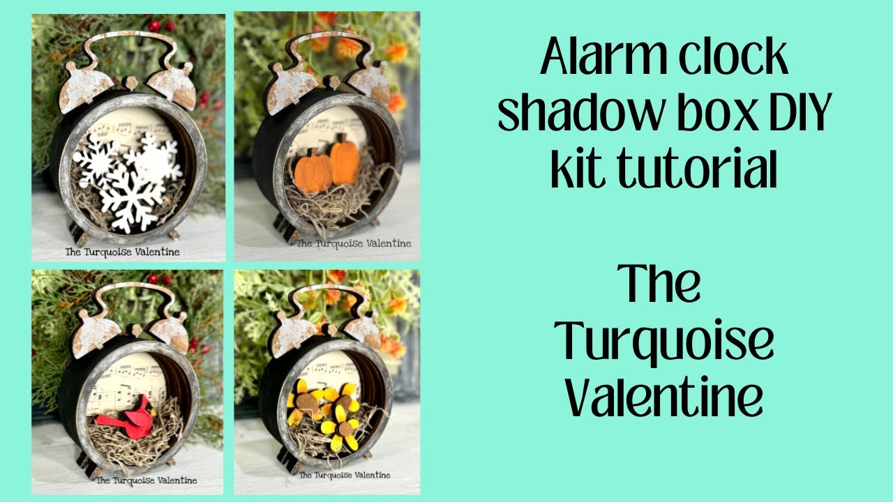 Alarm clock shadow box Diy kit tutorial