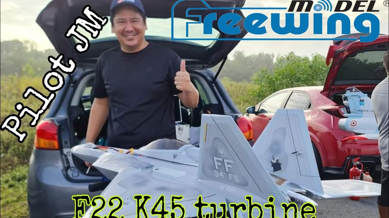 Freewing F22 Maiden Flight Turbine conversion Kingtech K45 flown by Pilot JM | Rc Malaysia
