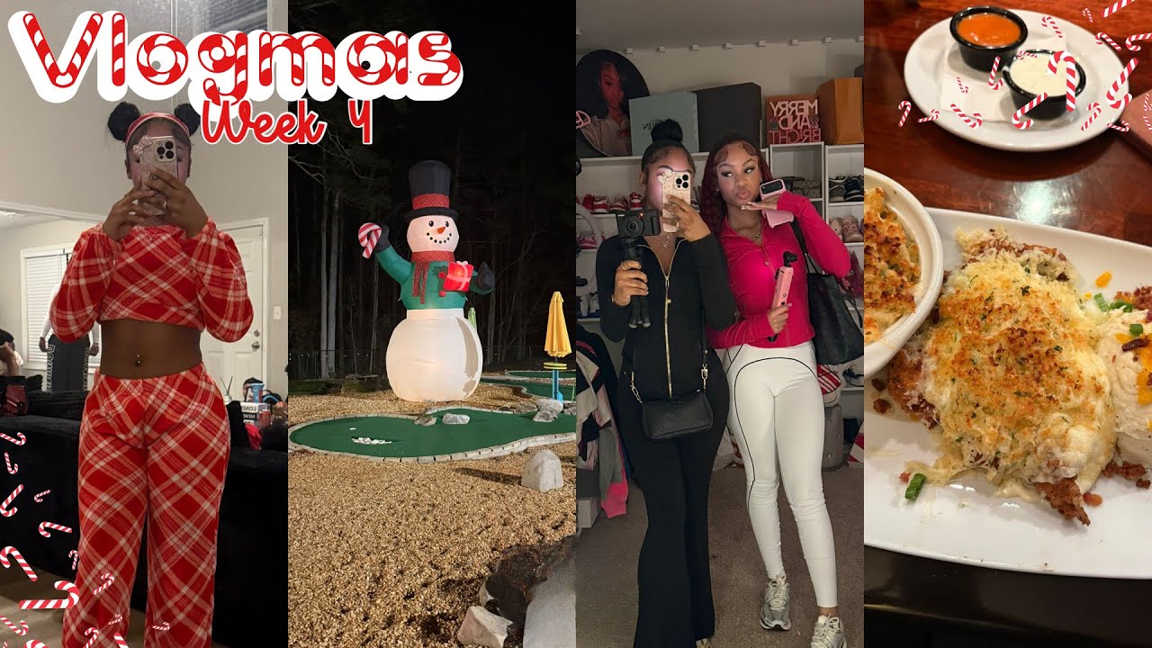 VLOGMAS НЕДЕЛЯ 4❄️Рождественские покупки, одинаковые пижамы, метание топоров и многое другое!||Th...
