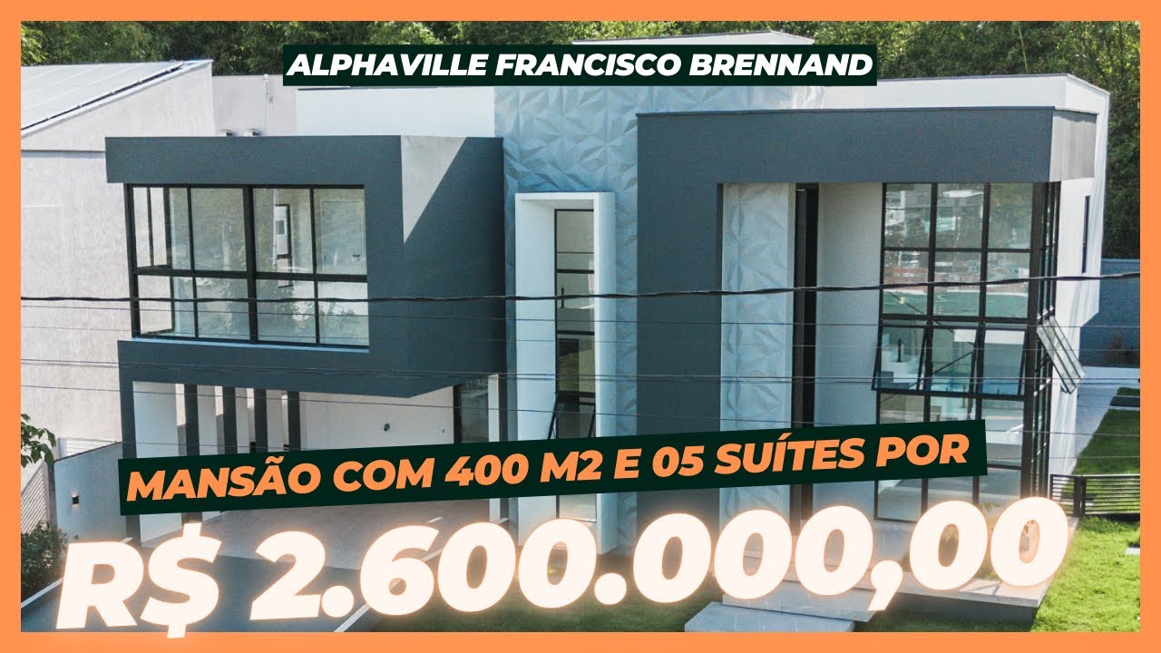 CASA COM MAIS DE 400 M2 NO ALPHAVILLE FRANCISCO BRENNAND POR R$ 2.600.000,00