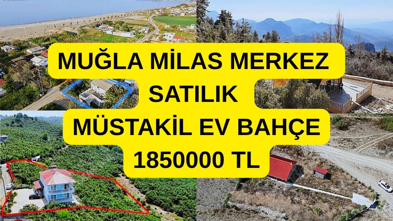MUĞLA MİLAS MERKEZ SATILIK MÜSTAKİL EV BAHÇE 1850000 TL