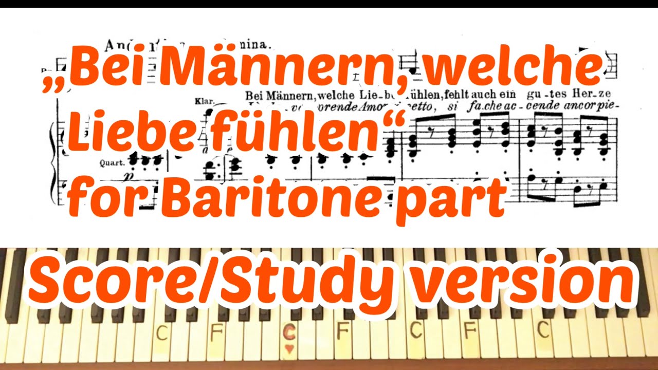 Zauberflöte : Papageno „Bei Männern“ : Karaoke : Study version: Piano accompaniment: Mozart
