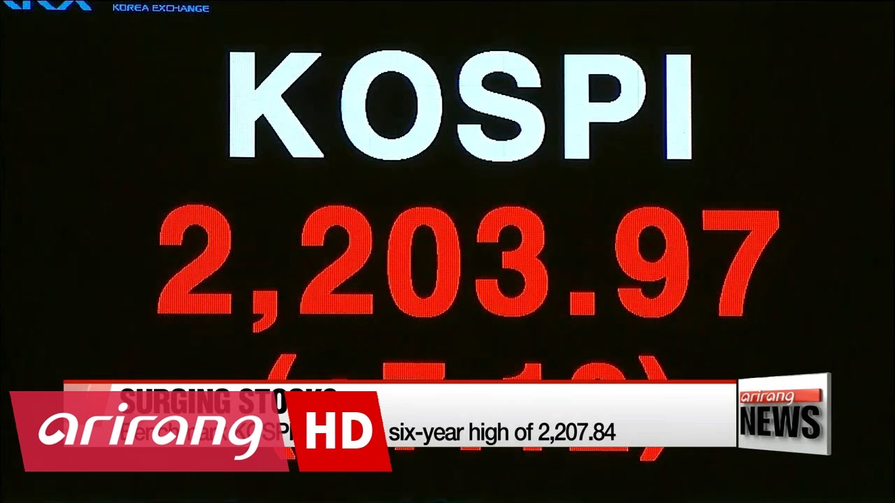 Korea's benchmark KOSPI marks six-year-high Wednesday, exceeding 2200 threshold
