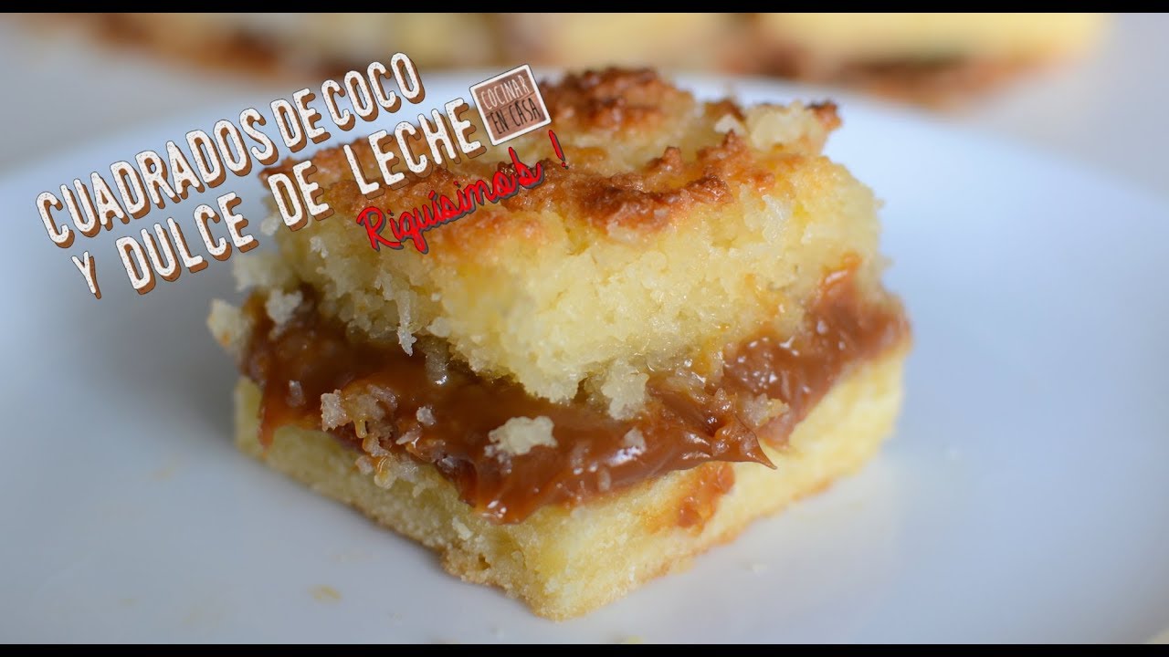Cuadrados de Coco y Dulce de Leche - Torta de Coco y Dulce de Leche