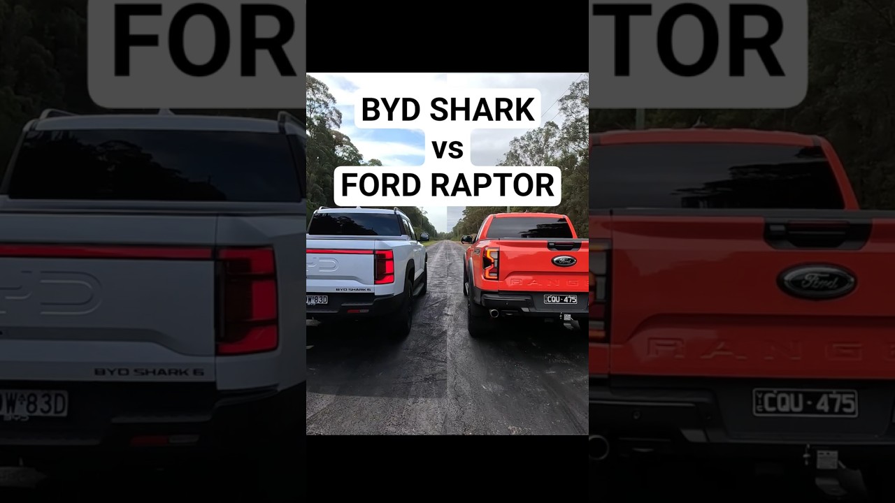 BYD Shark 6 vs Ford Ranger Raptor: Drag race