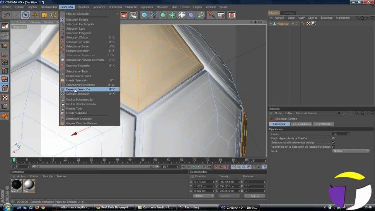 Tutorial crear pelota de fútbol en Cinema 4D